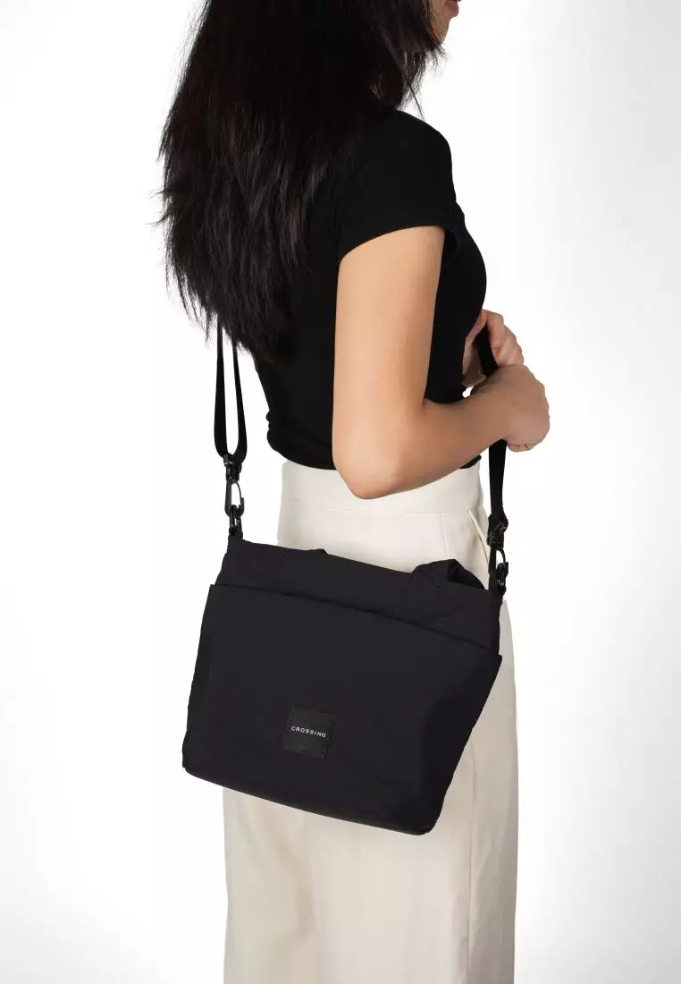 Crossing Jill Anti-Theft RFID Dual Carry Crossbody Bag V2 - Black