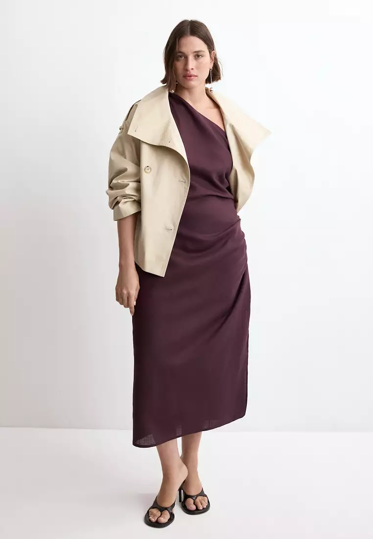 Asymmetrical Dress With Side Slit