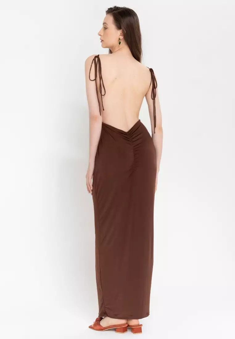Sahara Backless Bodycon Maxi Dress