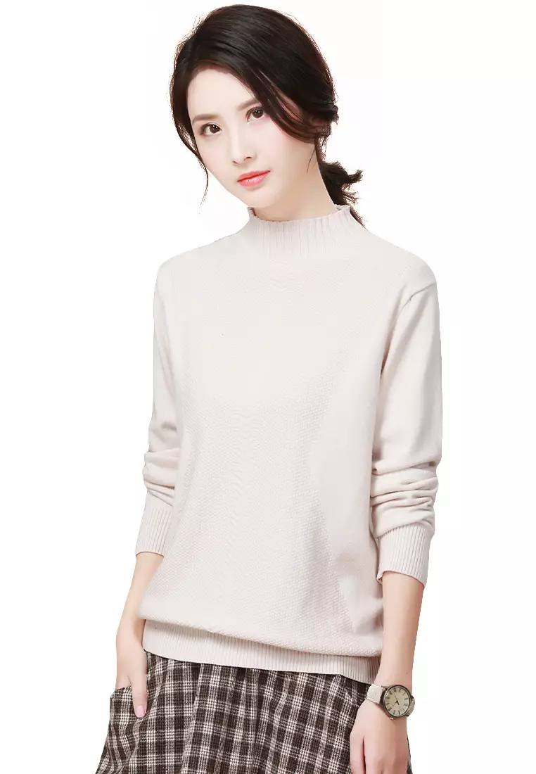 Girls high top neck sweater