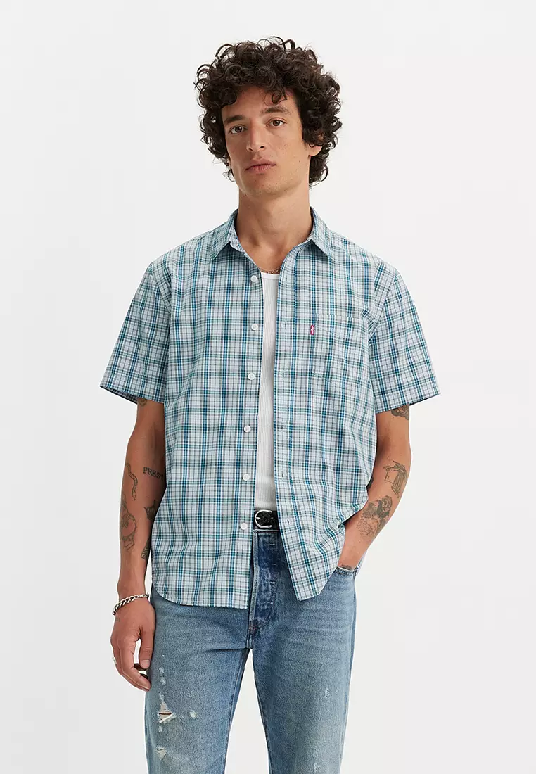 Levi denim shirt shop short sleeve