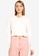 MISSGUIDED white Casual Cropped Hoodie 7305BAA2110285GS_1