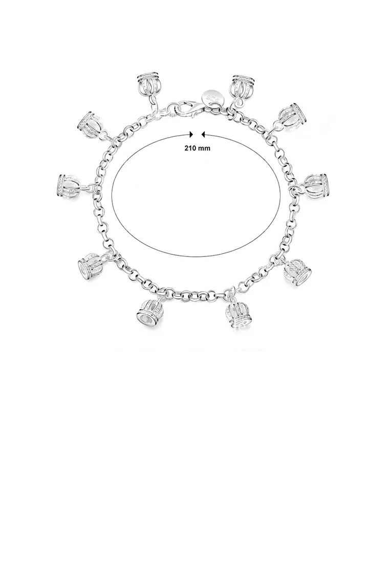 Fashion and Creative Crown Bracelet with Cubic Zirconia