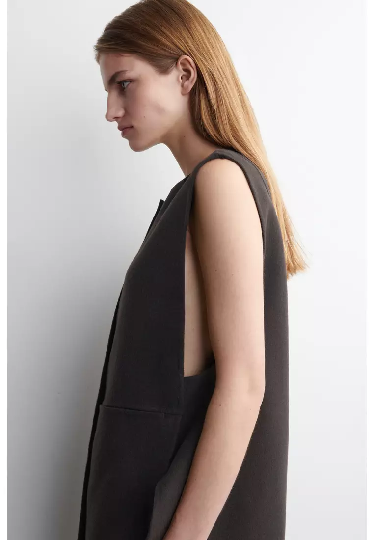 DOUBLE-FACED WOOL HYBRID VEST