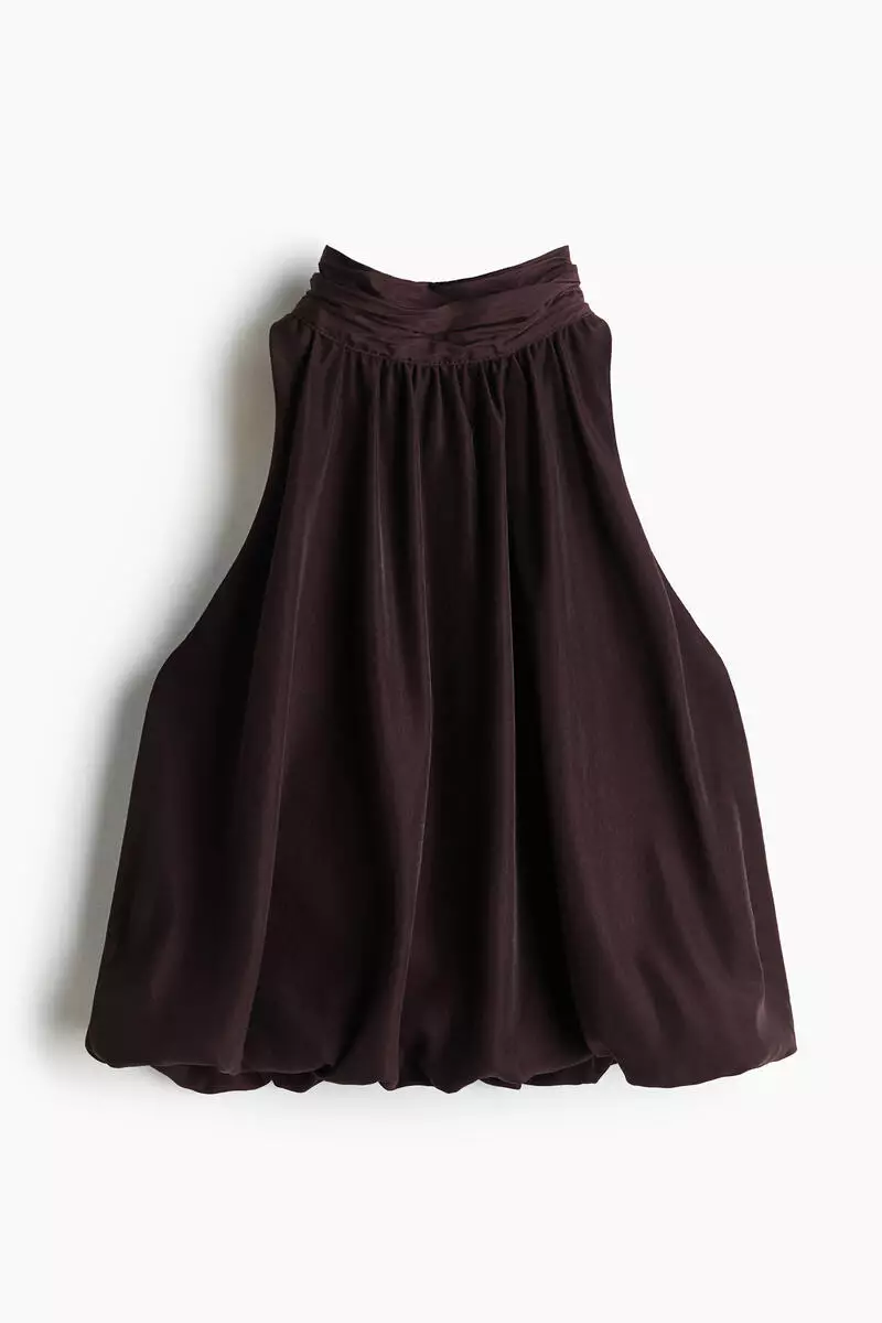 Bubble-hem halterneck top