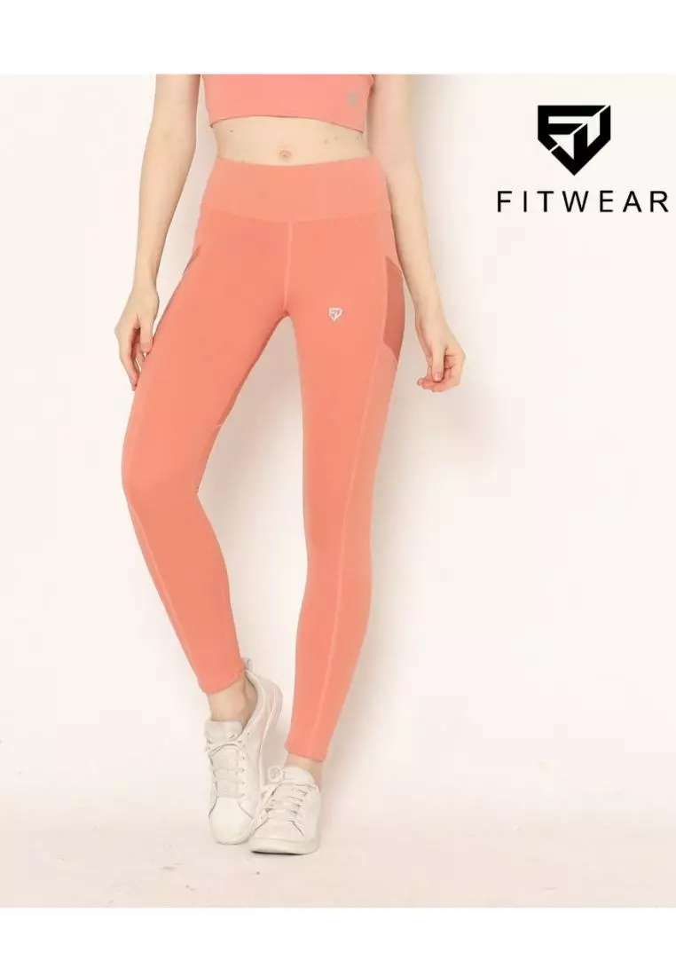 FITWEAR - ROSE SPORT LEGGING POCKET PJ MEDIUM WAIST - CORAL