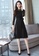 Halo black A/W Slim Lace Sleeves Dress 04B90AA225B749GS_5