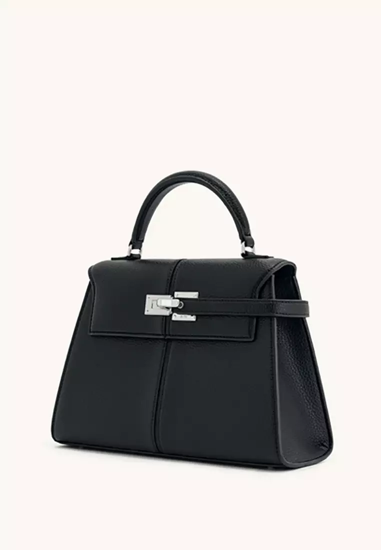 Elise Large Top Handle Bag - Black