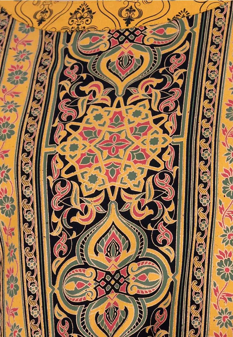 Le Reve 黄色粘胶连衣裙风格长款束腰外衣