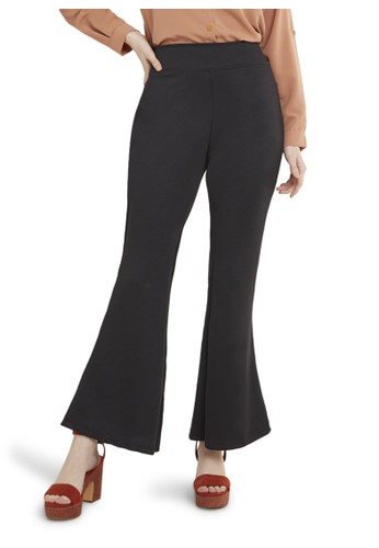 Jual Evernoon Celana Cutbray High Waist Long Pants Polos Wanita Premium Quality - Black Original Maret 2023| ZALORA Indonesia ®