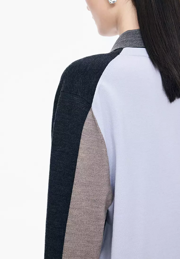 巴素兰羊毛宽松长袖套头针织衫