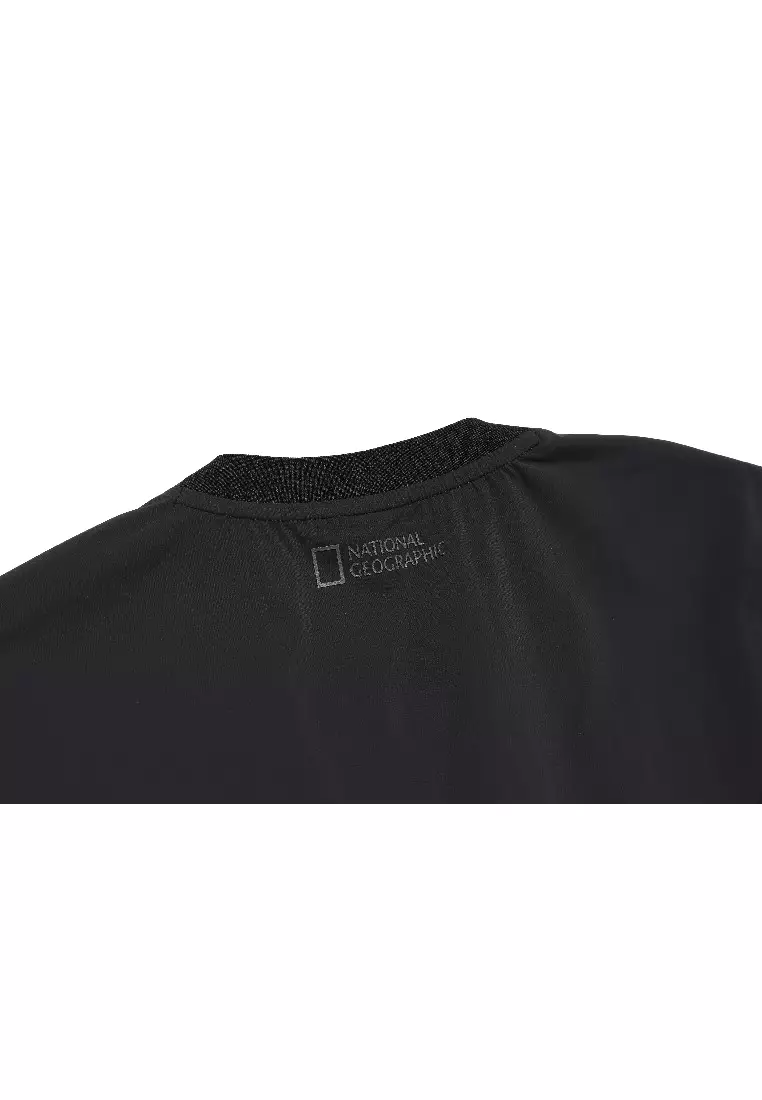 Unisex FIOTOS Woven Sleeve Pocket Stretch Short Sleeve Tee