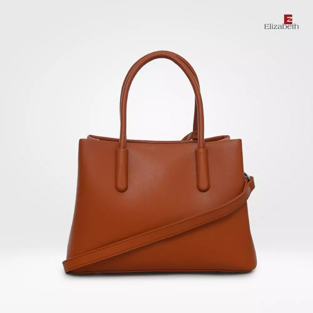 Tas Elizabeth Genuine Leather Handbag 0720-0472 Brickred
