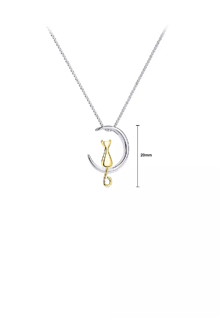 Gold cat pendant discount necklace
