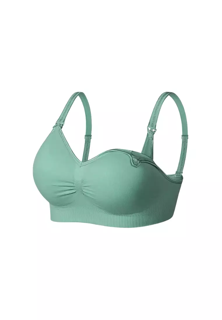 Grace Nursing Push Up Bra in Green Maternity Bra