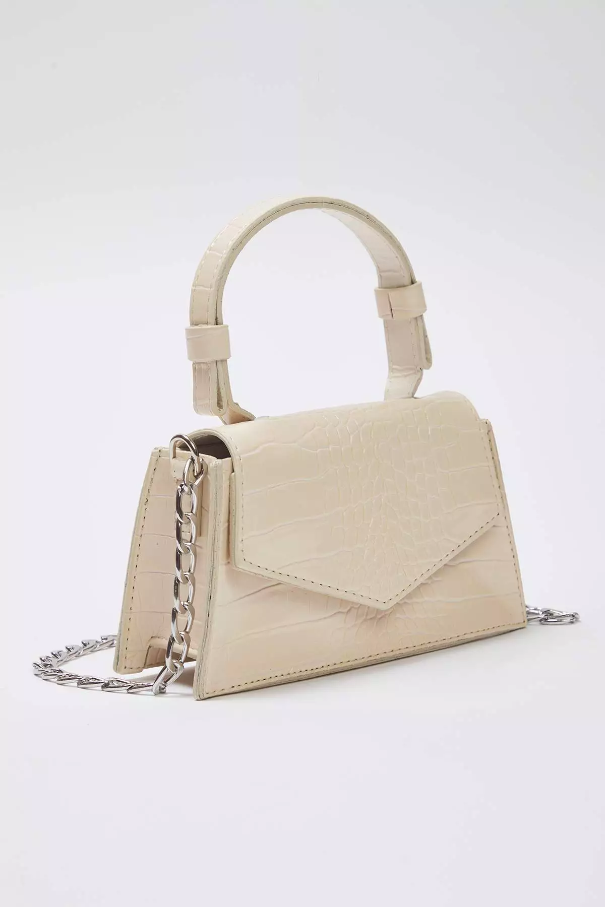 Beige Textured Crossbody Women's Mini/Small City Bag