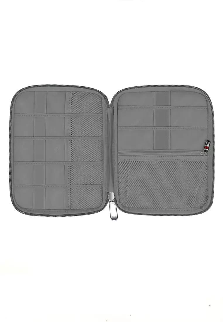 Hannibal Tas Gadget Organizer Unsiex Bag Portable Case Material Nilon Leather ORIGINAL - Gray