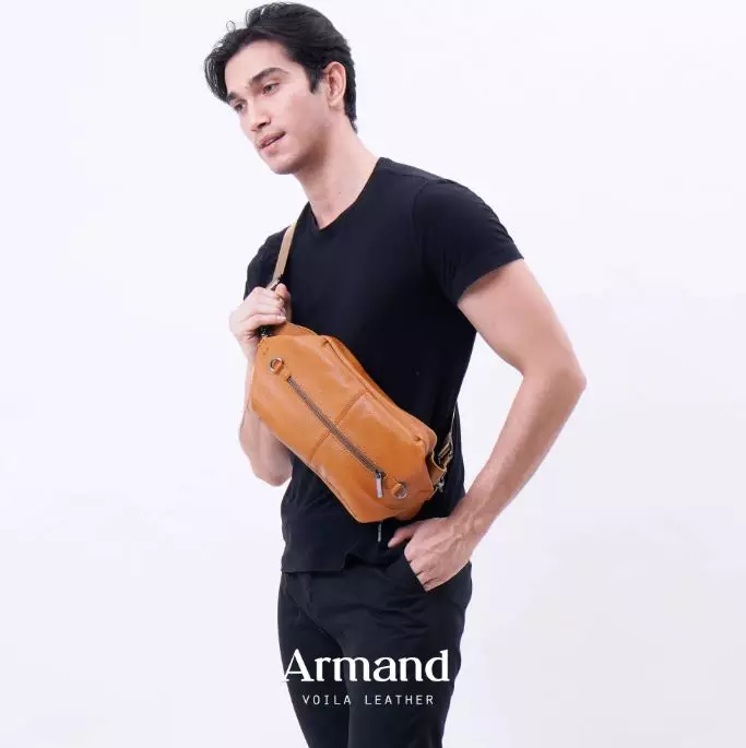 Jual VOILA LEATHER Waist Bag Kulit Asli Voila Armand Havana