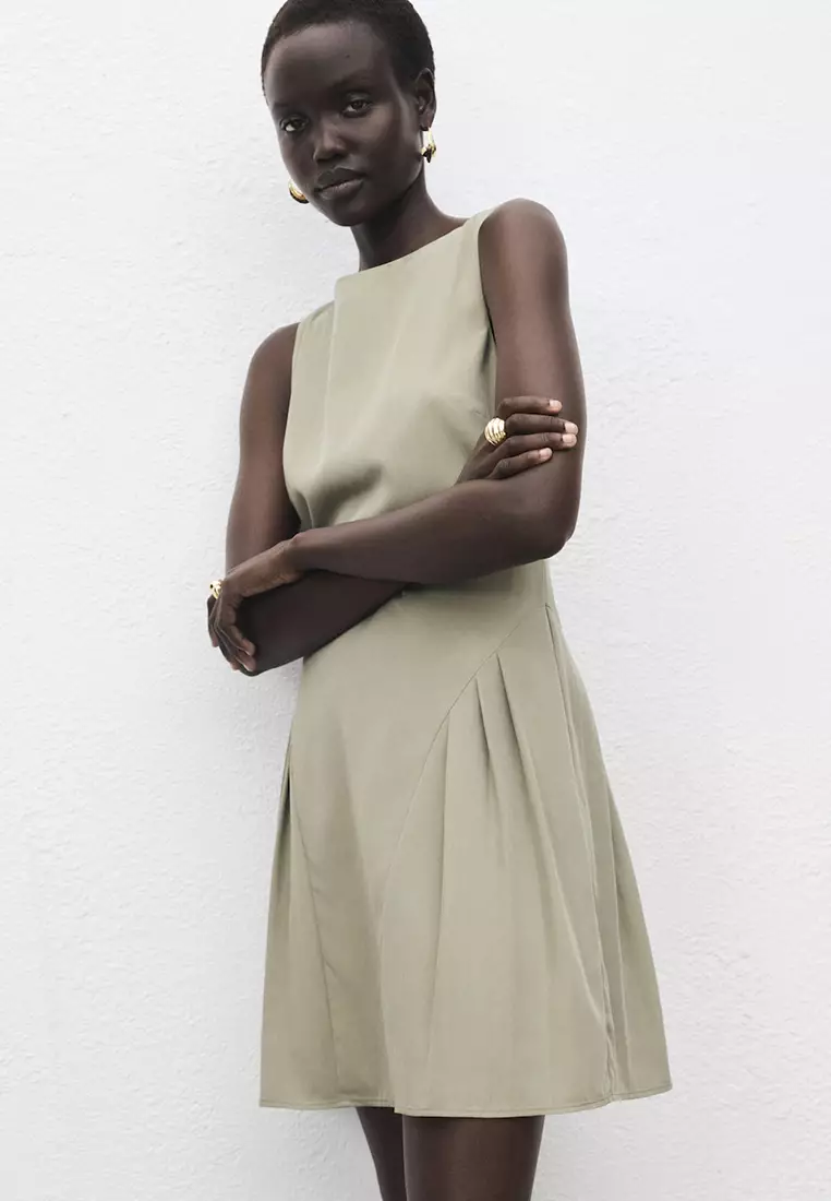 Buy Mango Short Pleated Dress 2025 Online ZALORA