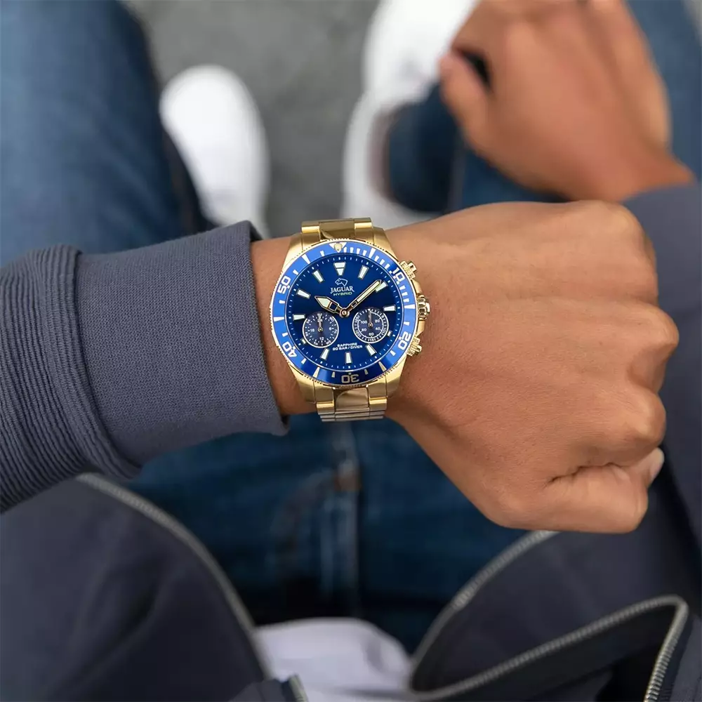 Jaguar Orologio Analogico Uomo Modello Connected J899/2 – Cassa 45,7 Mm Blu Con Cinturino In Acciaio - 2
