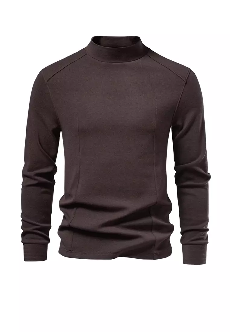 Buy Twenty Eight Shoes Men's Warm Mock Neck Base Layer T-Shirt AX