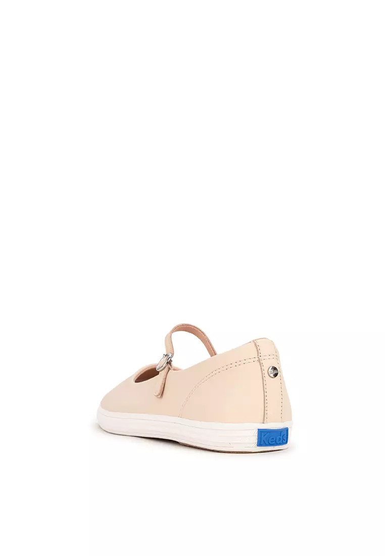 Keds Keds Mary Jane Para Mujer, Lazo De Lona Blanco/negro