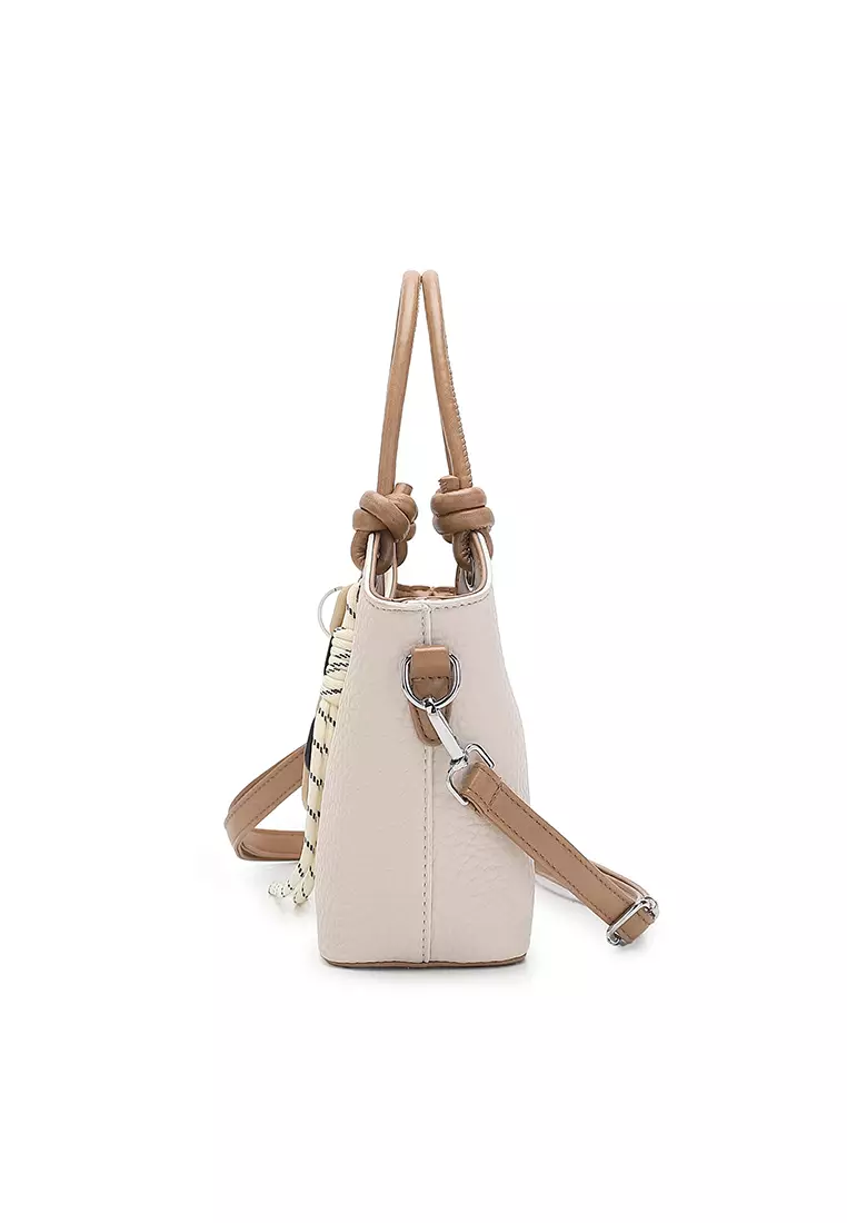 Women's Top Handle Bag / Sling Bag / Crossbody Bag / Shoulder Bag (Tas Tangan Wanita / Tas Selempang Wanita / Tas Bahu Wanita) - Putih