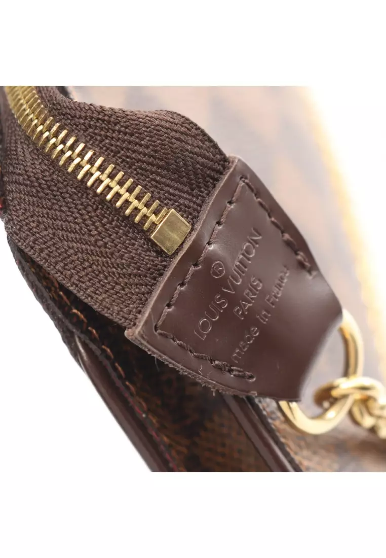 Pre-Loved Louis Vuitton Sophie Damier  ebene 2WAY chain handbag PVC leather Brown