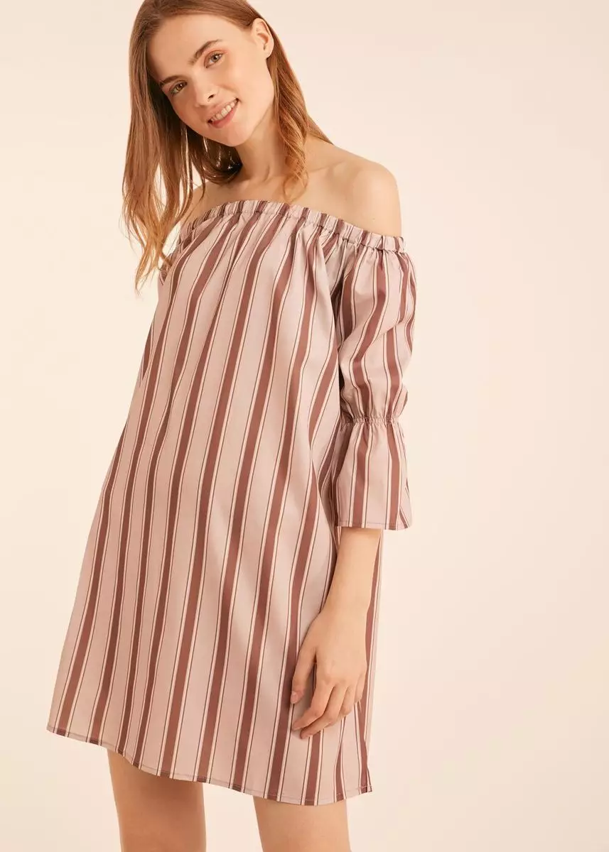 Jual Barbar Off Shoulder Mini Dress Stripe Original Zalora