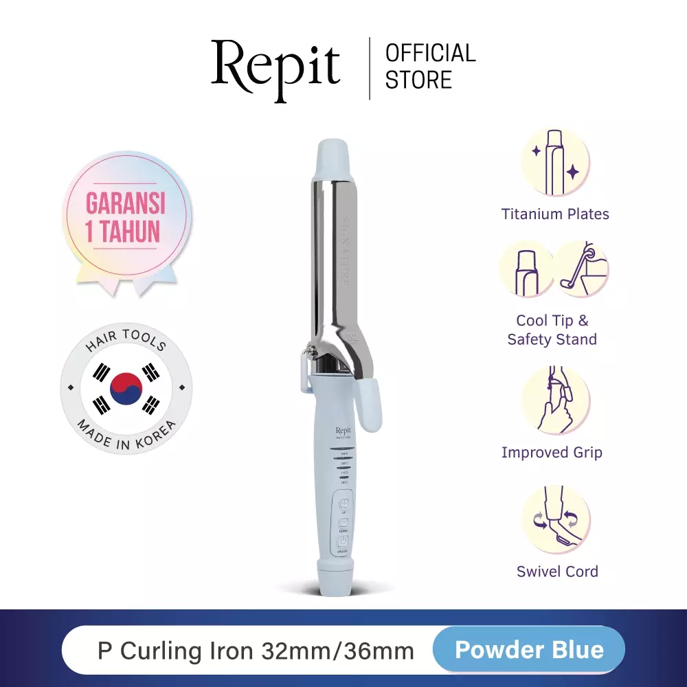 Repit Pengeriting Rambut / P Curling Iron Powder Blue