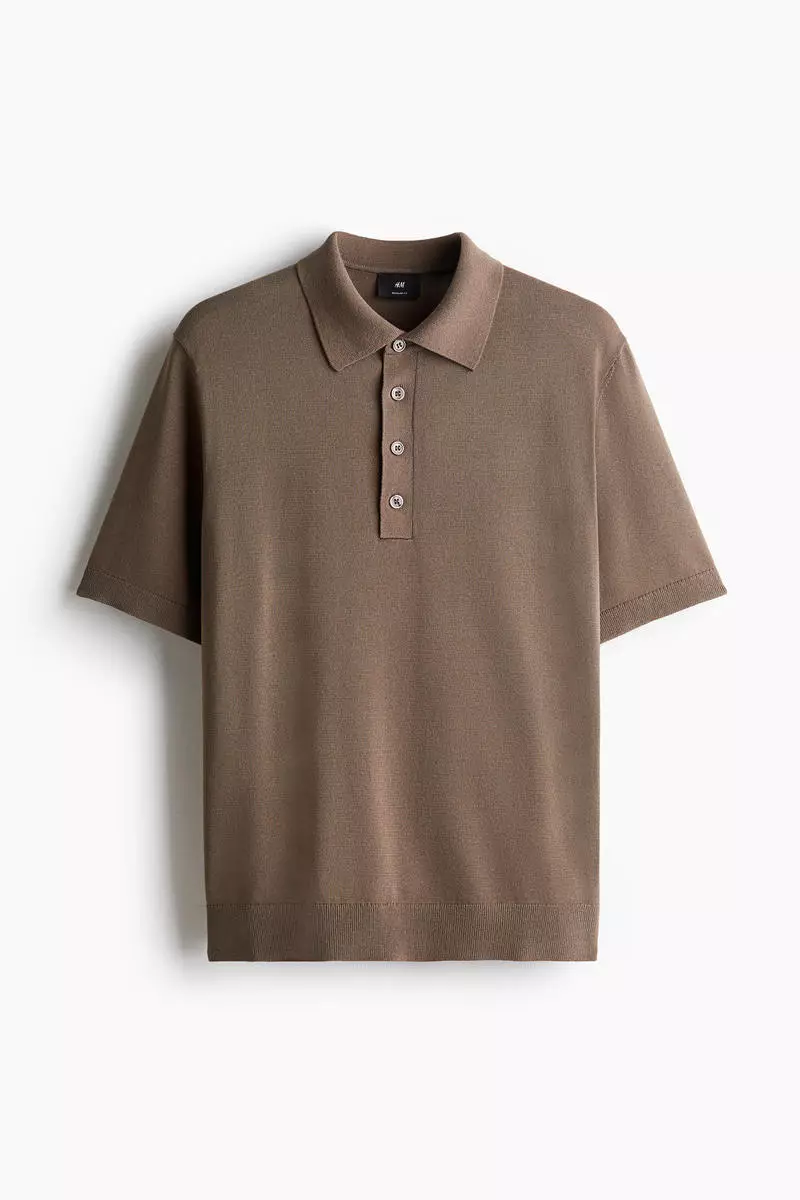 Regular Fit Fine-knit polo shirt