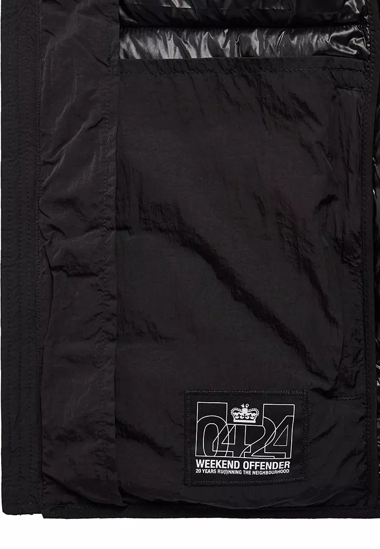 MENS BLACK GACHA PADDED GILET