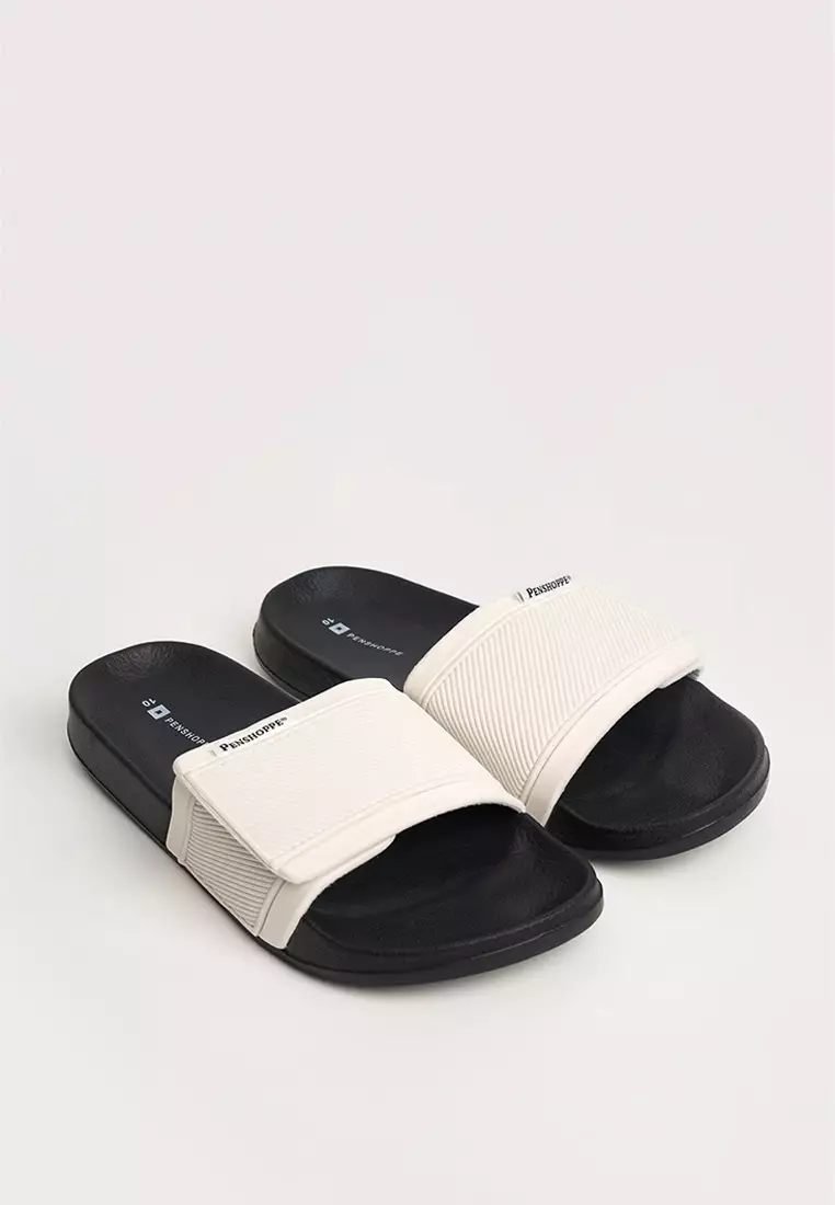 Buy Penshoppe Men's Padded Mesh with Velcro Band Slides 2025