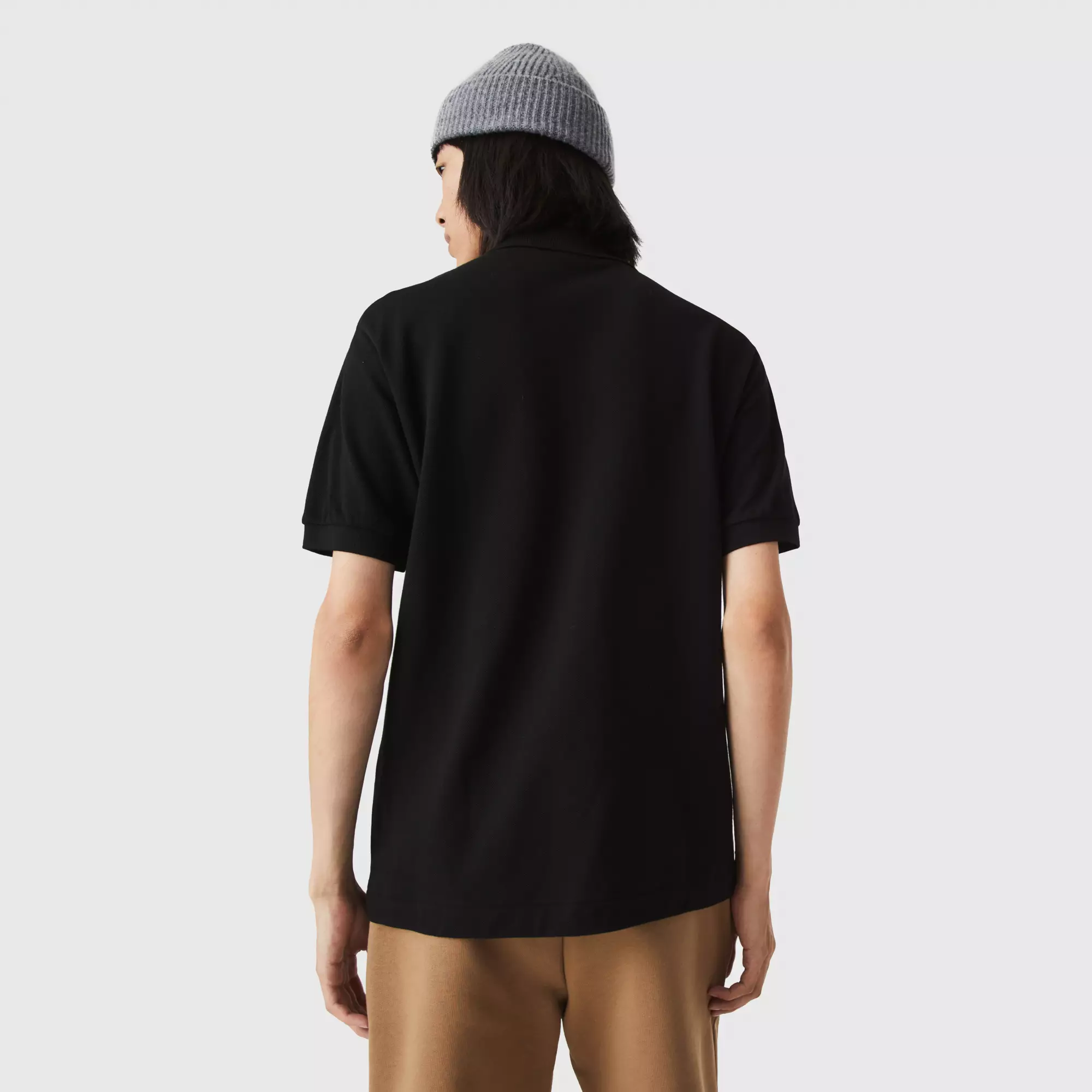 Original L.12.12 petit piqué cotton Polo Shirt - Black - Black