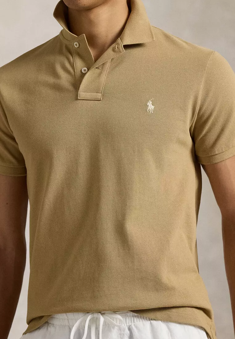 Custom Slim Fit Mesh Short Sleeve Polo Shirt