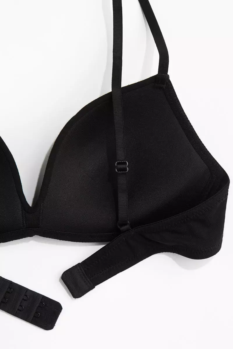 Non-wired cotton push-up bra