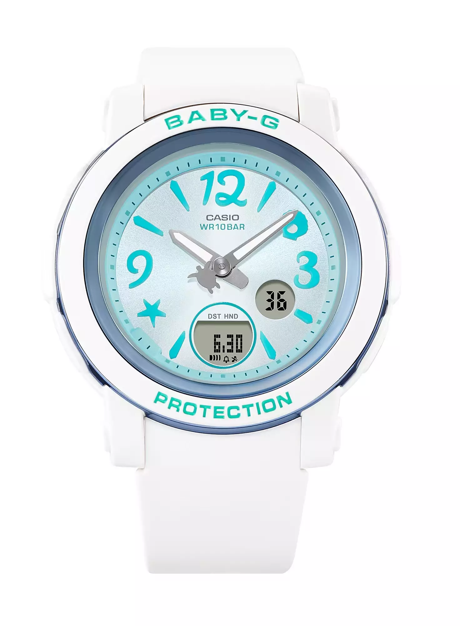 BABY-G Women BGA-290US-2A White Blue Rubber