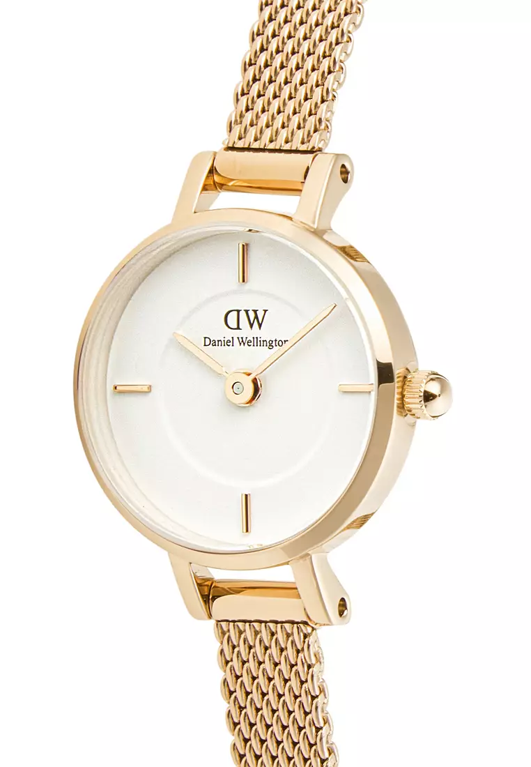 Petite Mini 19mm Evergold Gold White - Women Watch stainless steel watch DW Official Authentic Original