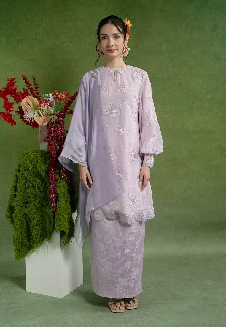 Mikaela Kurung Labuh with Shawl Set