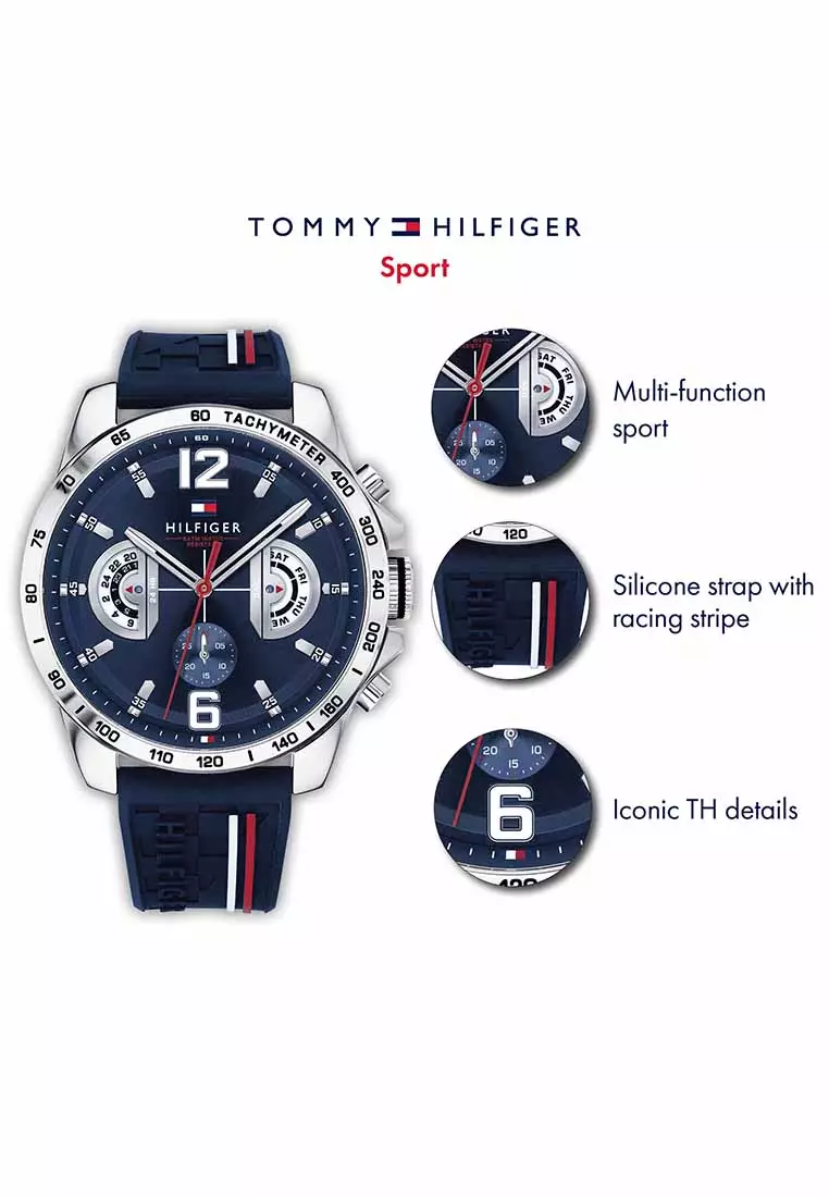 Decker Men's Watch Navy Silicone Strap - Navy Dial 1791476