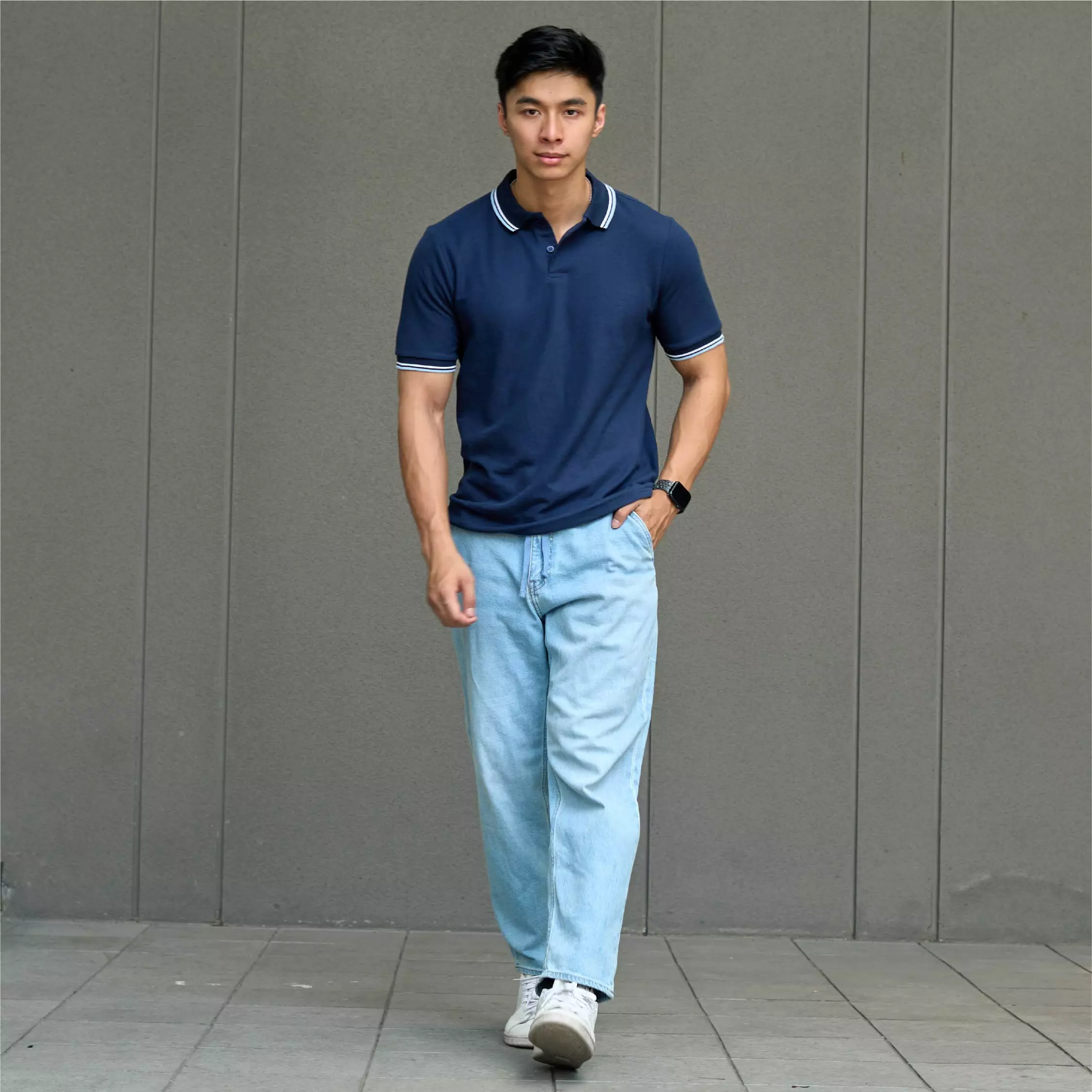 Kale Peter Navy/ Polo Shirt Pria