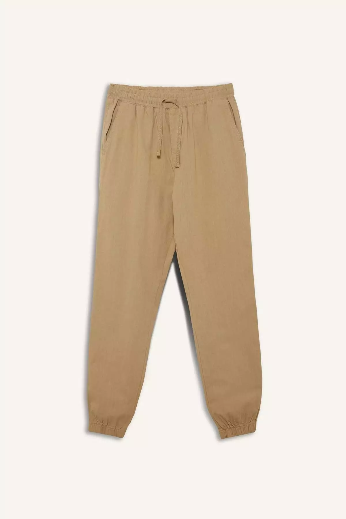 100% Cotton Cargo Jogger Pants Three Pockets E0834Ax25Sm