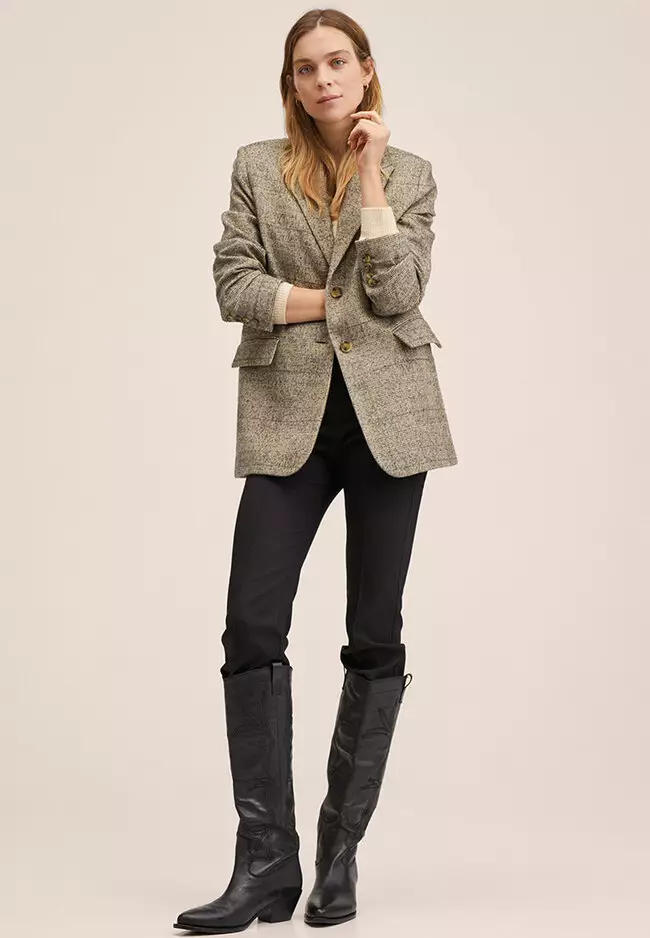 Check Wool Blazer