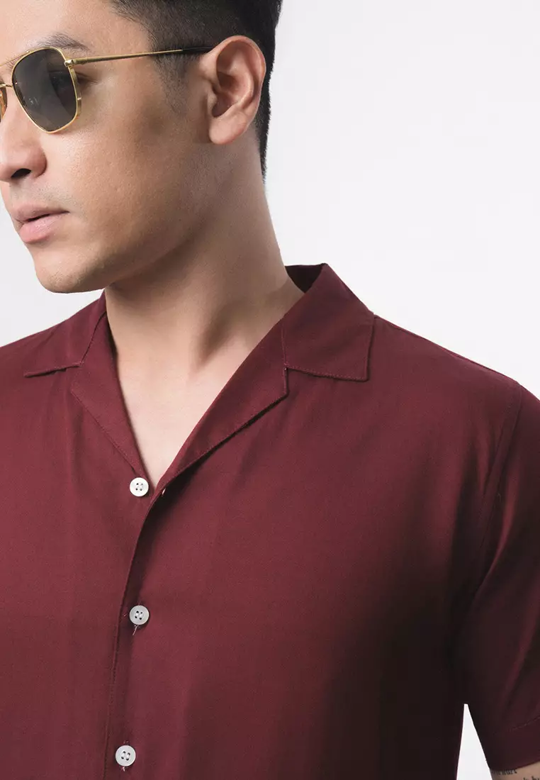 Cuban Red Wine Casual Shirt