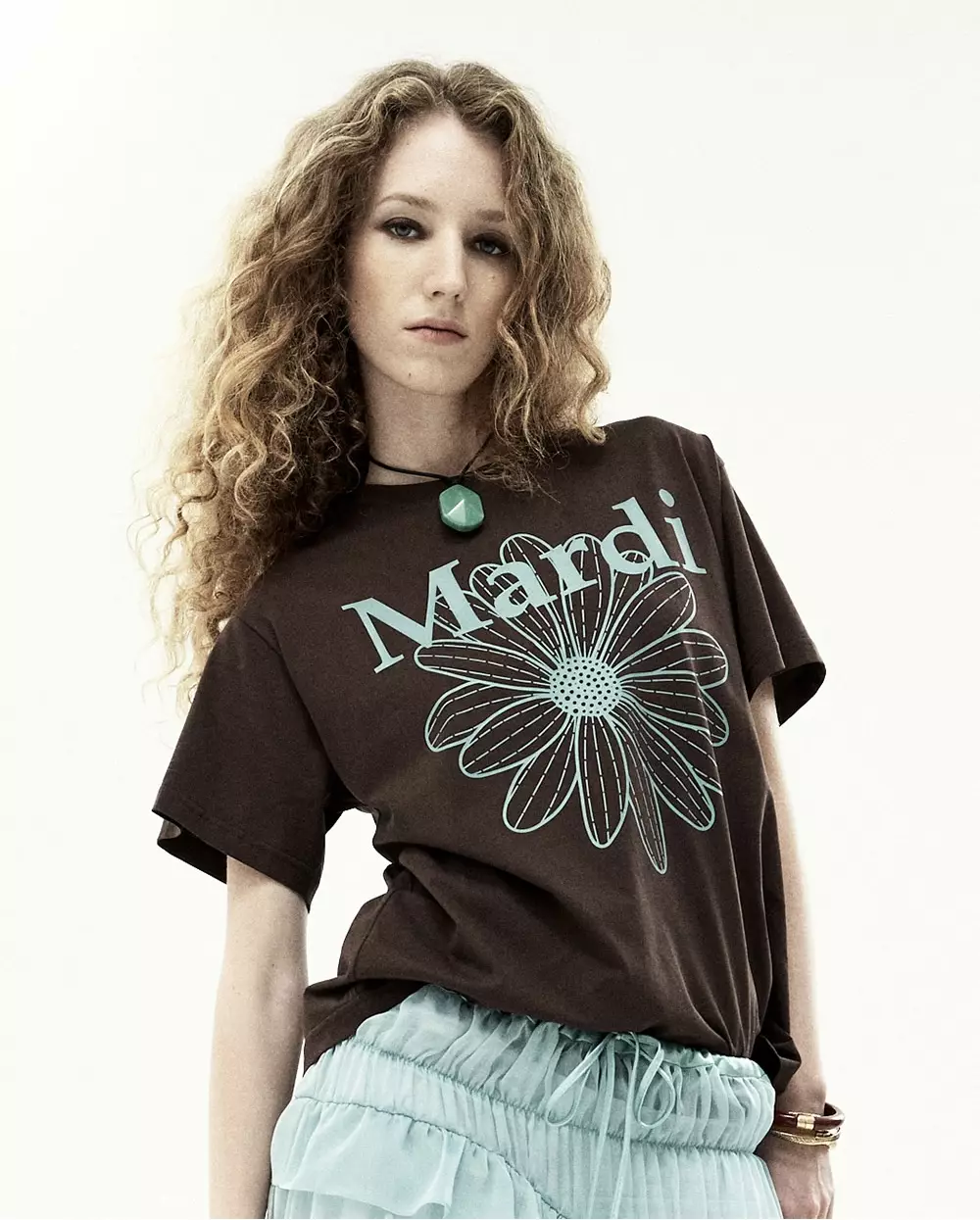 Tshirt FLOWERMARDI Brown Mint