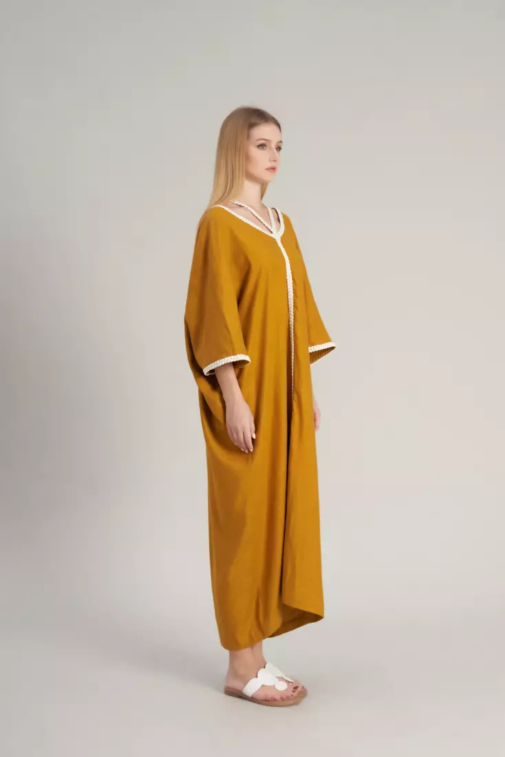 De Soleil Midi Linen Dress