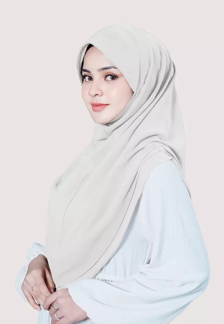 HIJAB INSTAN IRISH - SILVER GREY