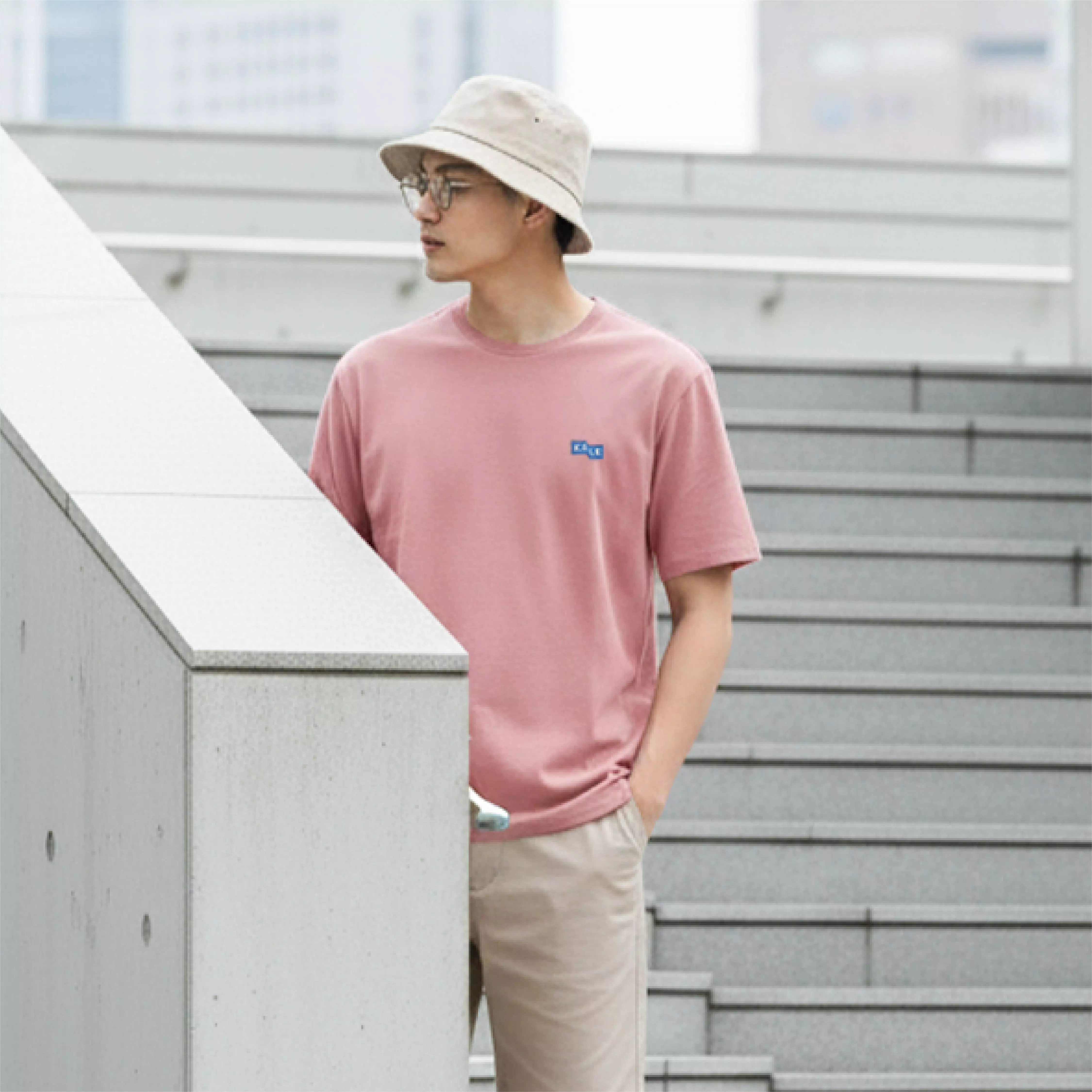 Kale PLUTO ROSE T-shirt Cotton Cloudy Boxy Fit - Kaos Korea - Atasan Kaos Pria - Kaos Basic Pria