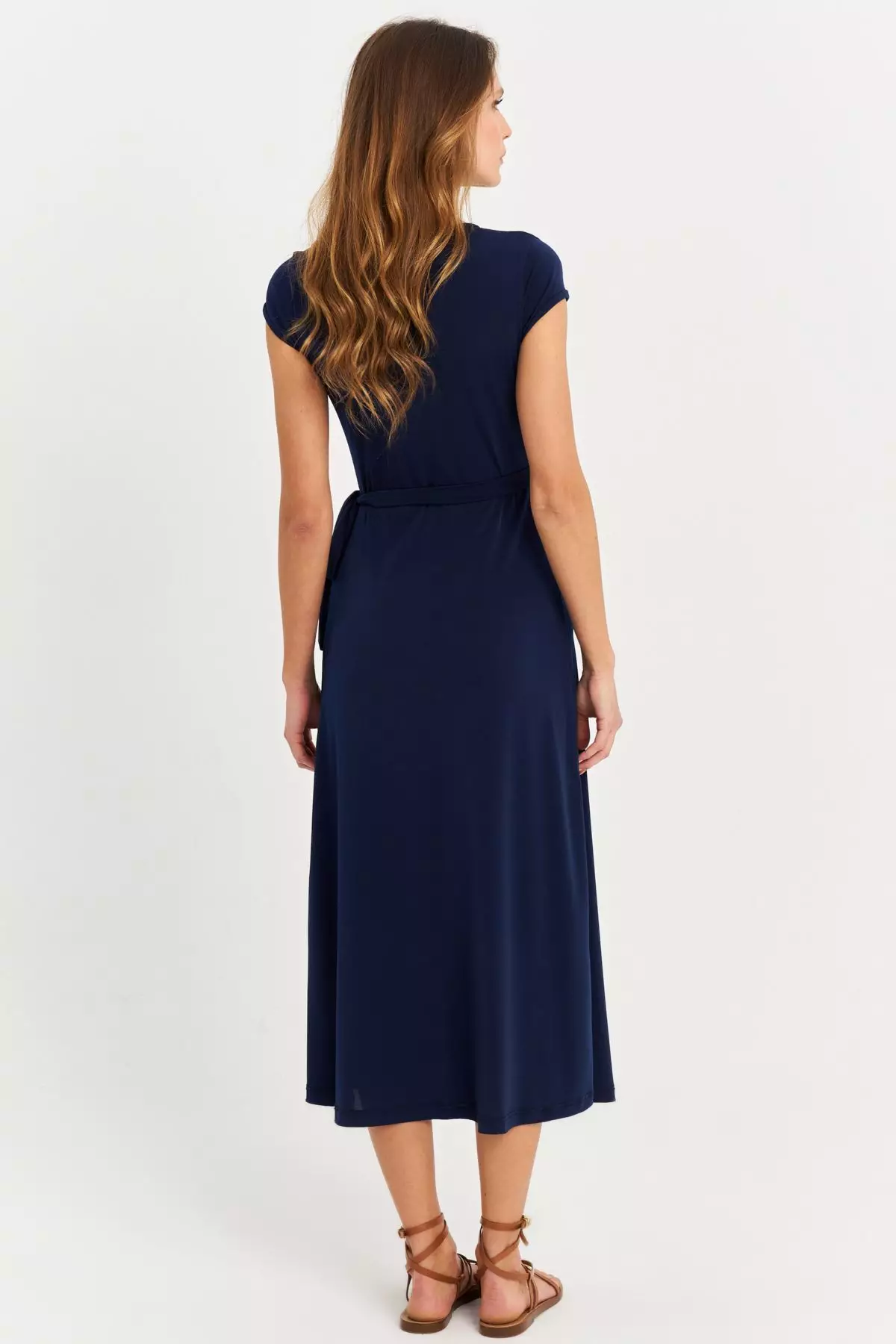 Side Tie Midi Dress