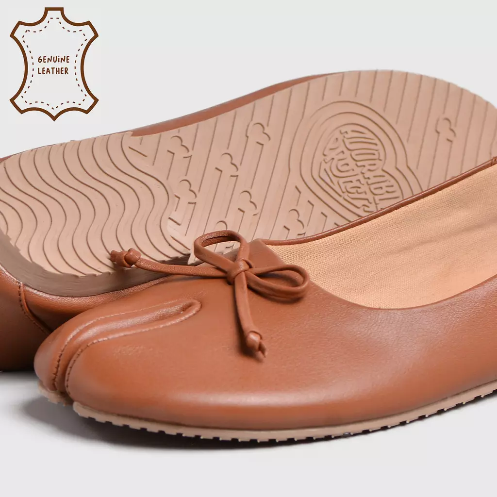 Evodia Flat Shoes Genuine Leather Tan